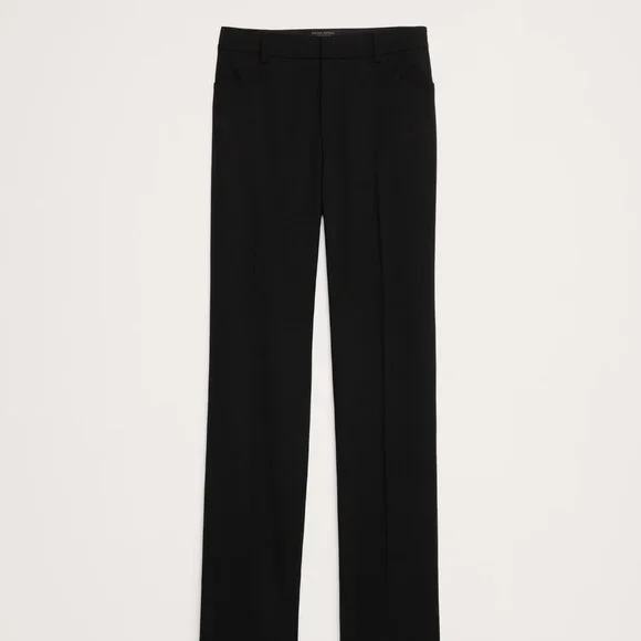 Banana Republic Sienna Straight Italian Wool Pant size 2P Black - Picture 4 of 5